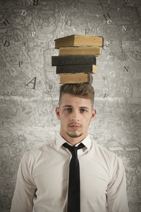 Books above the head