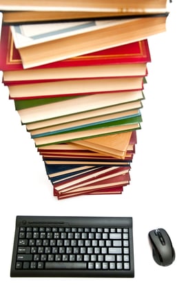 Books and keyboard