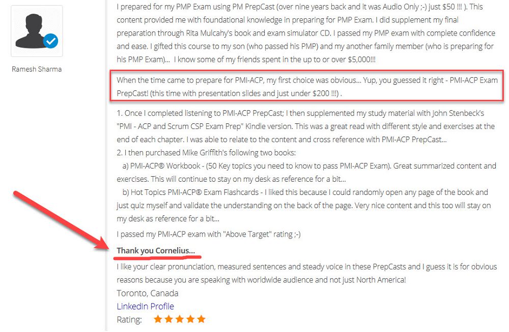 Testimonial Ramesh Sharma Testimonial