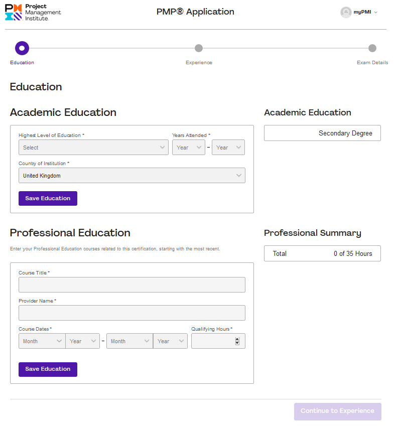 Education Form