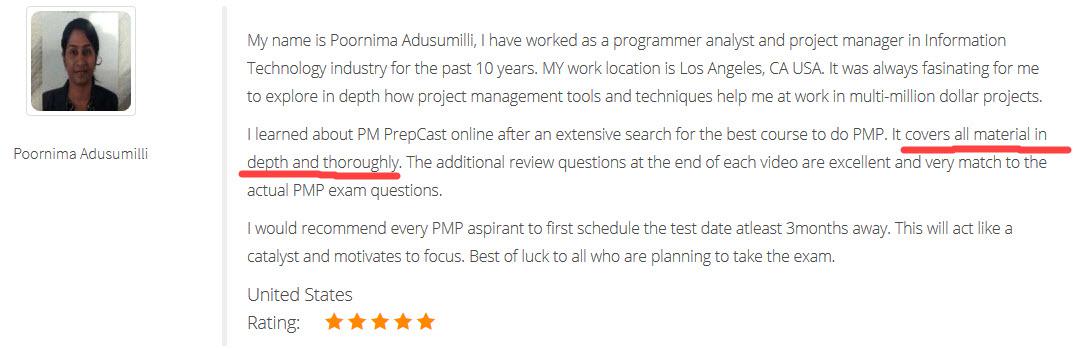 Testimonial Poornima Adsusumilli Testimonial