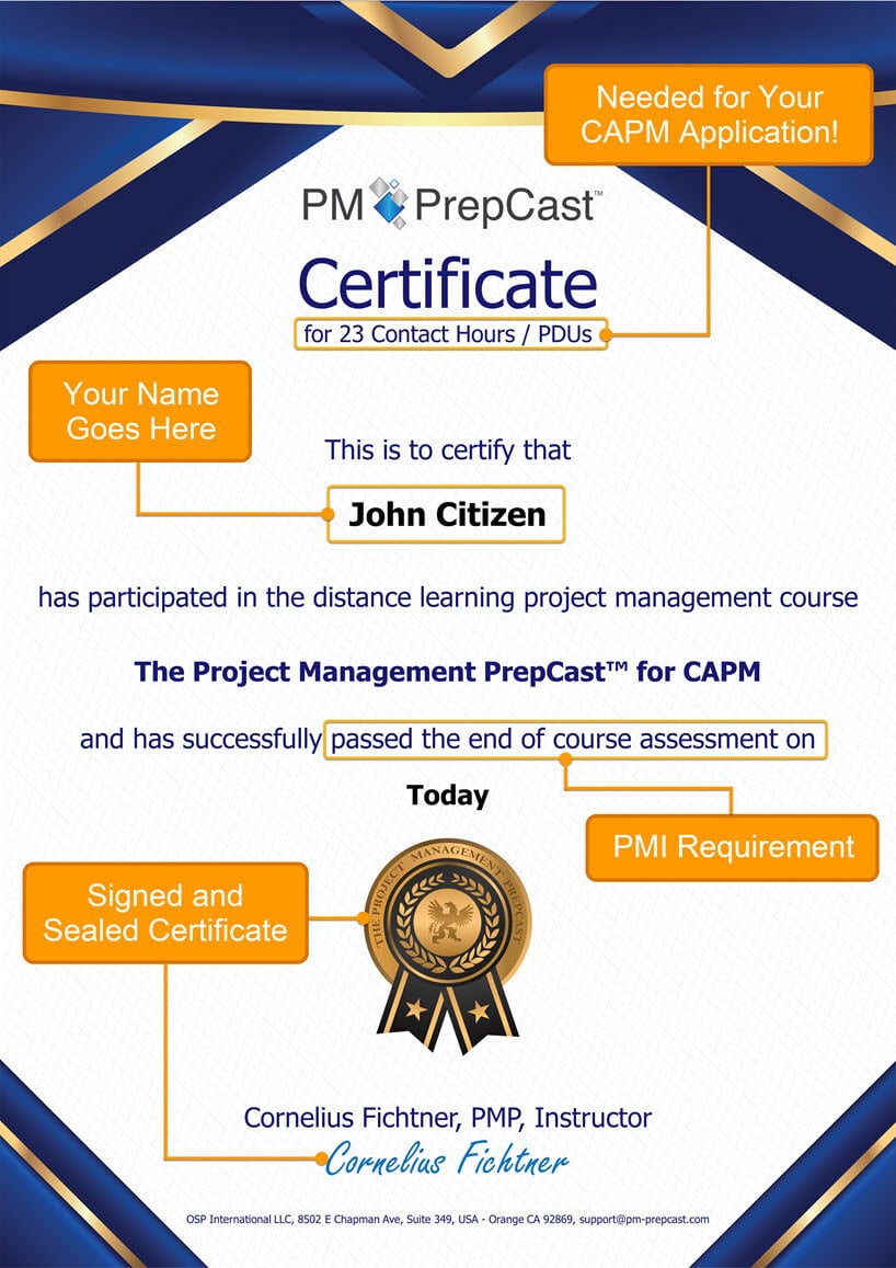 certificate-capm